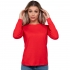 T-shirt damski z długim rękawem JHK czerwony