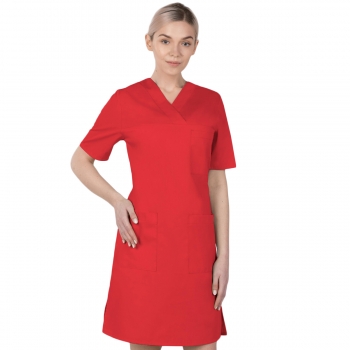 Elastyczny fartuch medyczny damski sukienka kosmetyczna M-076F