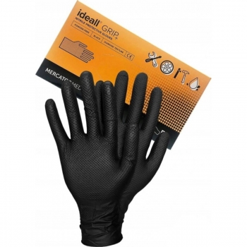 Rękawice nitrylowe, bezpudrowe czarne 50 szt.
