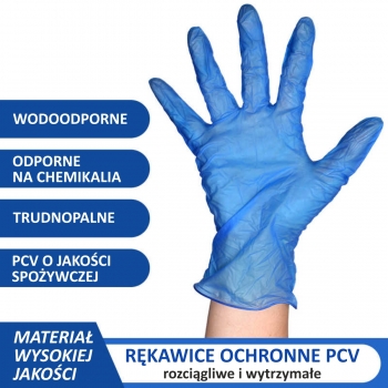 Rękawice nitrylowe, bezpudrowe, diagnostyczne niebieskie 100 szt.