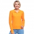Koszulka polo damska z długim rękawem JHK pomarańczowa