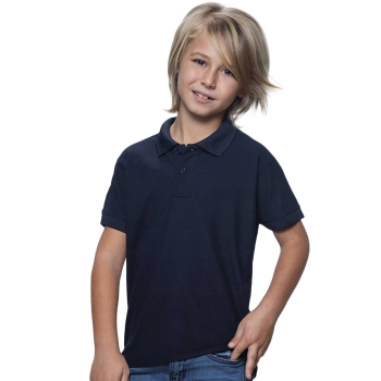 Koszulka polo dziecięca/młodzieżowa z krótkim rękawem JHK granatowa