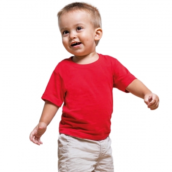 T-shirt niemowlęcy z krótkim rękawem JHK czerwony