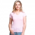 T-shirt damski V-NECK z krótkim rękawem JHK różowy