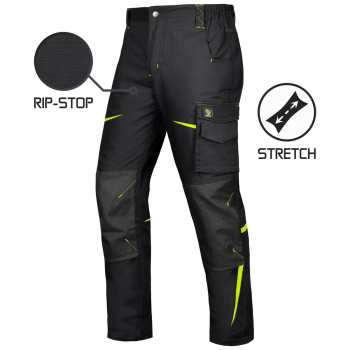 Spodnie robocze do pasa Titanfit Rip-Stop Stretch Procera Czarny