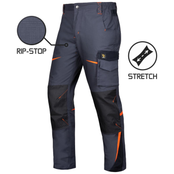 Spodnie robocze do pasa Titanfit Rip-Stop Stretch Procera Szary