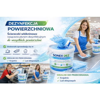 Ściereczki nasączone płynem do dezynfekcji Sonex Dez Sonev