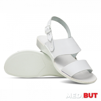 Sandały medyczne damskie 01A białe