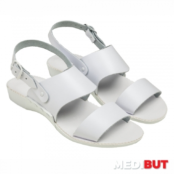 Sandały medyczne damskie 01A białe