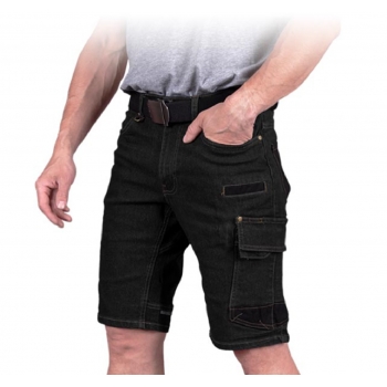 Spodnie krótkie typu jeansy stretch black