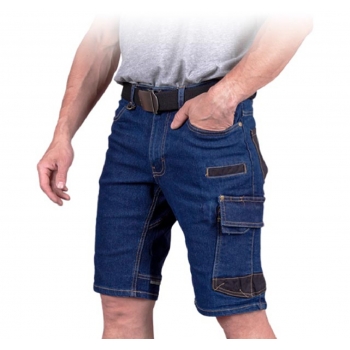 Spodnie krótkie typu jeansy stretch blue